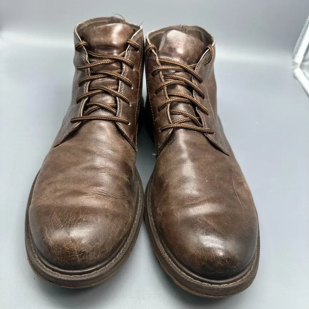 Sorel Madson Men's 13 Brown Leather Ankle Chukka Boots Lace Up Waterproof